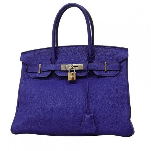 Hermes Birkin 30 Togo Iris Handbag with T Stamp for Women - Picture 1 of 12